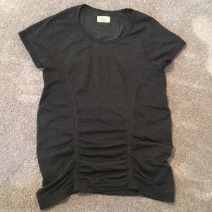 Athleta Fastest Track Tee T-shirt Black Heather M